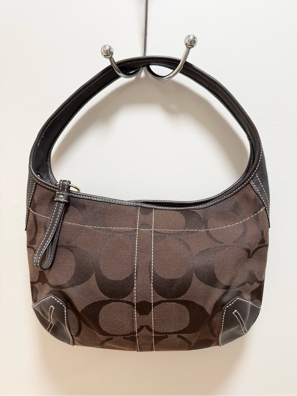 Coach Ergo Small Hobo Signature Pattern Shoulder Bag